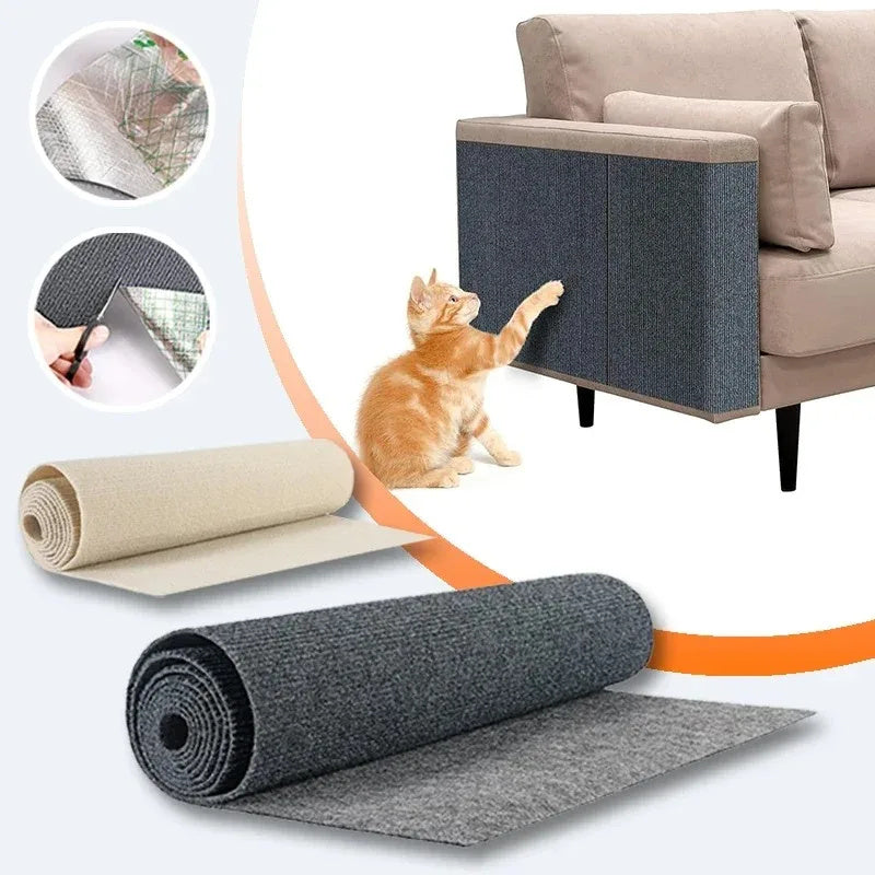 Self-Adhesive Cat Scratch Pad – Protect Furniture & Keep Cats Happy! - Artotee