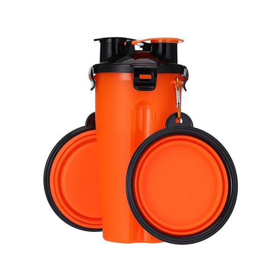2-in-1 Travel Cat Water Bottle & Food Dispenser – Portable & Leak-Proof! - Artotee