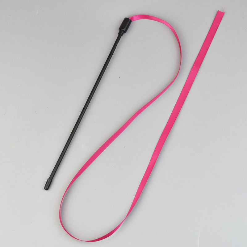 Interactive Cat Rainbow Wand Toys Interactive Cat Teaser Wand String Colorful Ribbon Charmer For Most Cats - Artotee