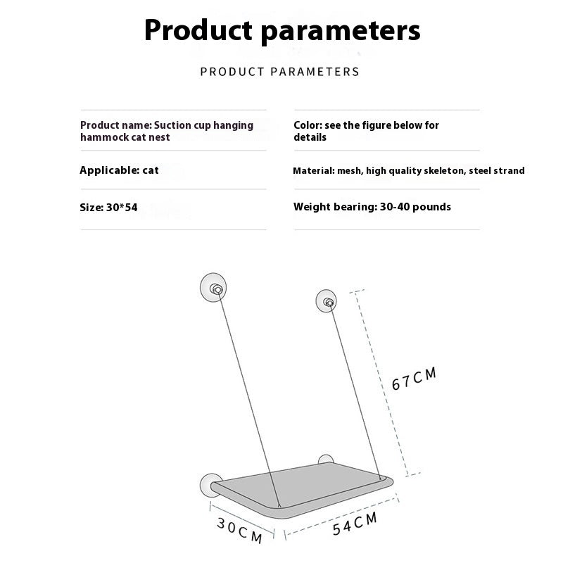 Window Cat Hammock Bed for Naps, Sun, and Bird-Watching - Artotee